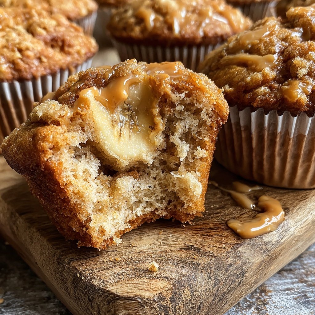 Healthy Peanut Butter Banana Muffins