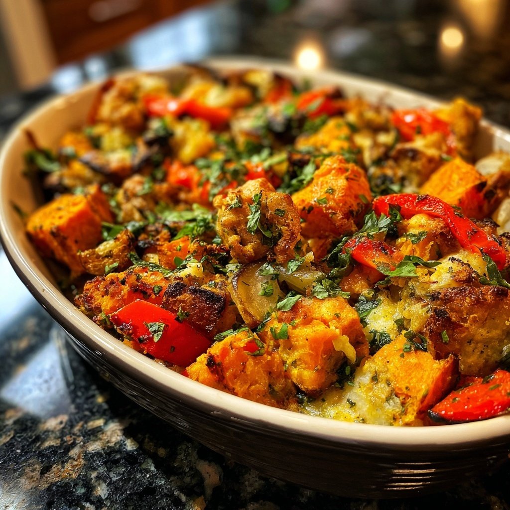 Baked Sweet Potato Veggie Bake