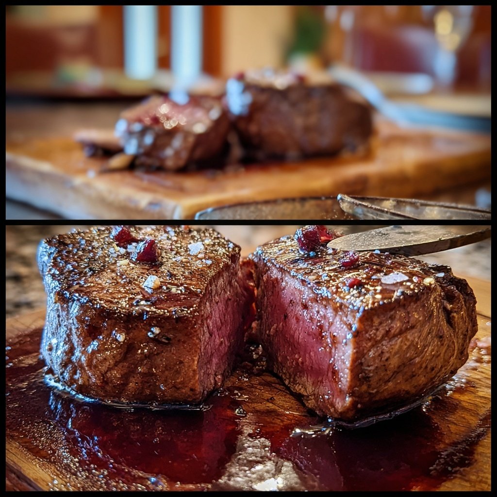 Filet Mignon with Red Wine Reduction