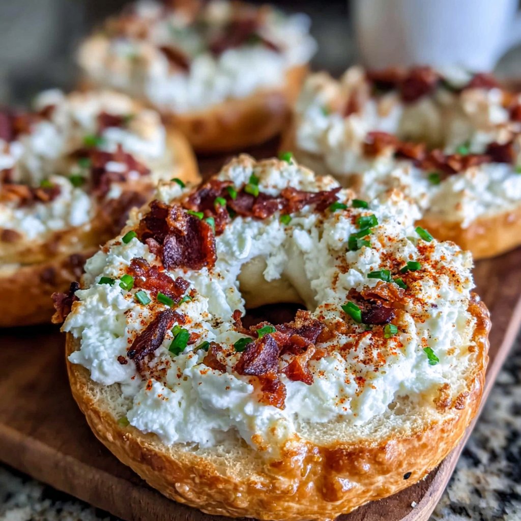 Protein Bagels With Cottage Cheese