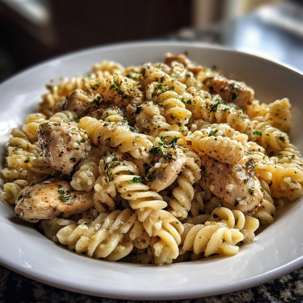 Garlic Butter Chicken Pasta Skillet