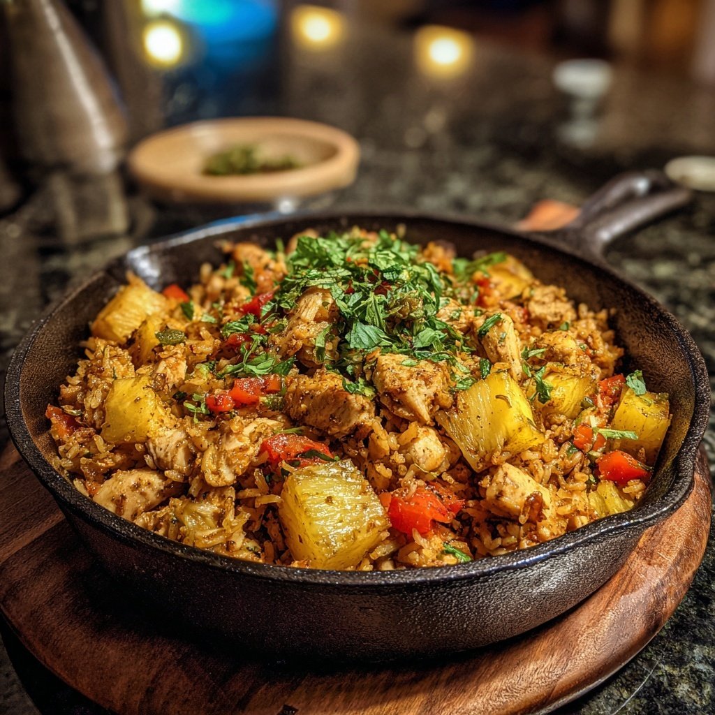 Pineapple Chicken Rice Skillet