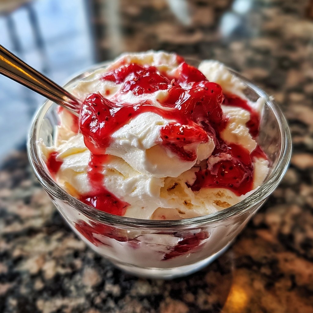 Fresh Strawberry Yogurt Dessert