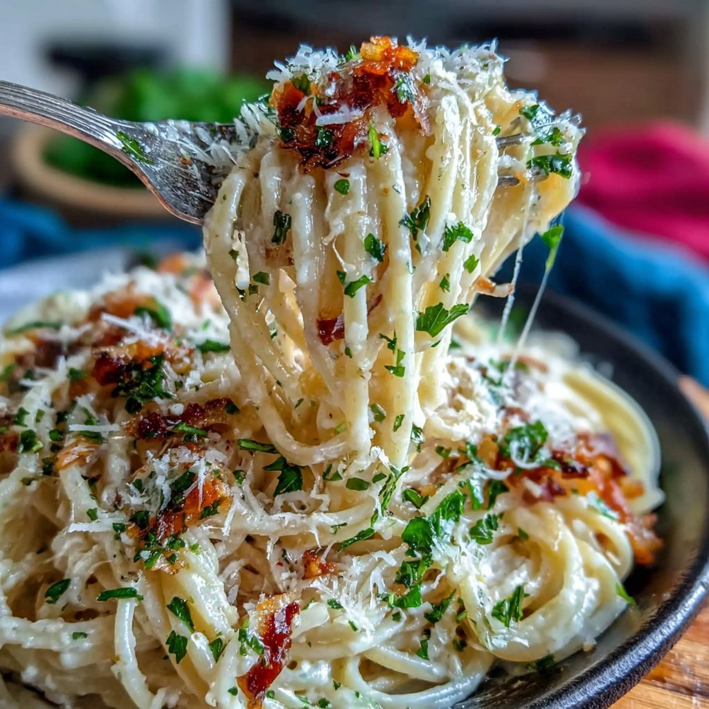 Quick Easy Garlic Parmesan Pasta