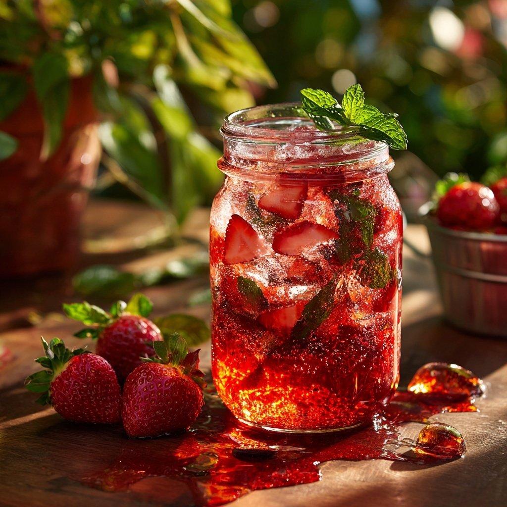Sparkling Strawberry Spring Drink