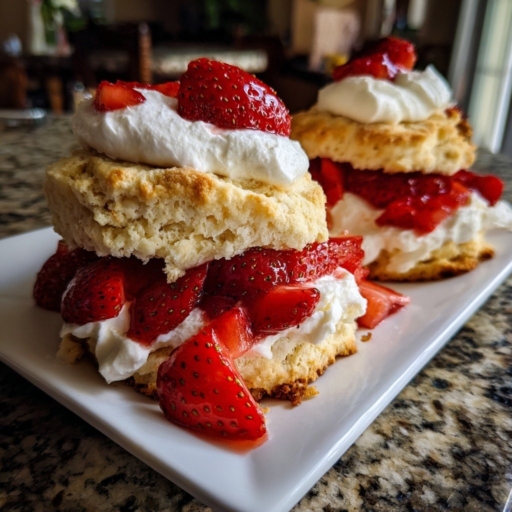 Classic Strawberry Shortcake With Biscuits