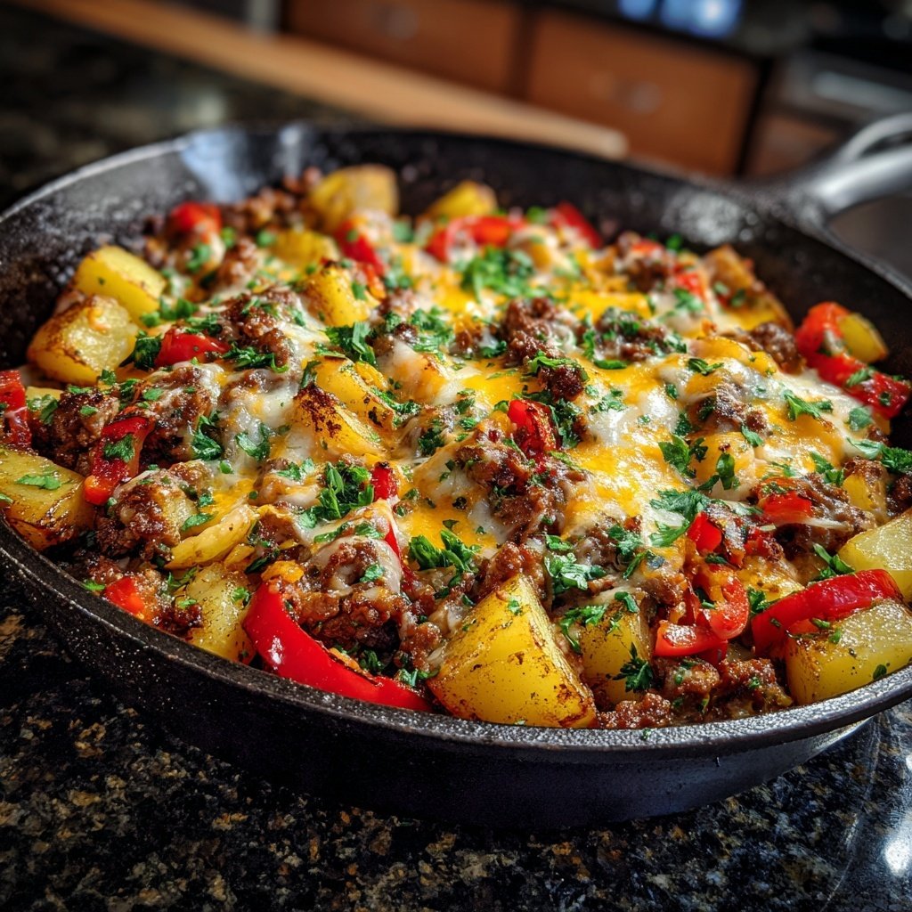 Hamburger Meat Shepherd Style Skillet