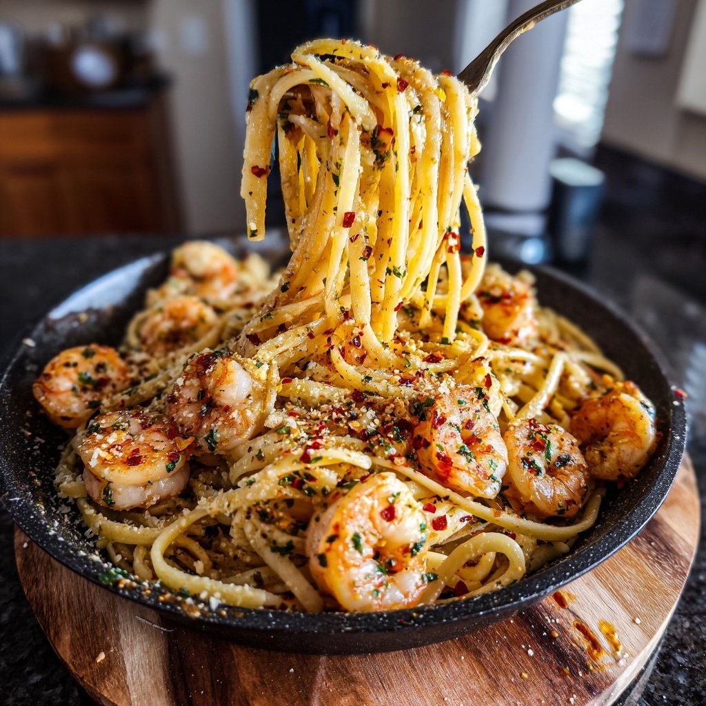 Shrimp Garlic Butter Linguine